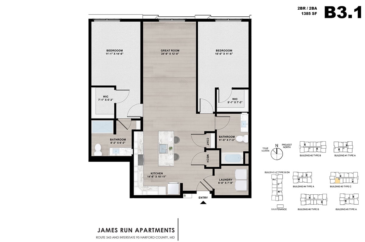 James Run Apartments Unit Plan Rendering 10