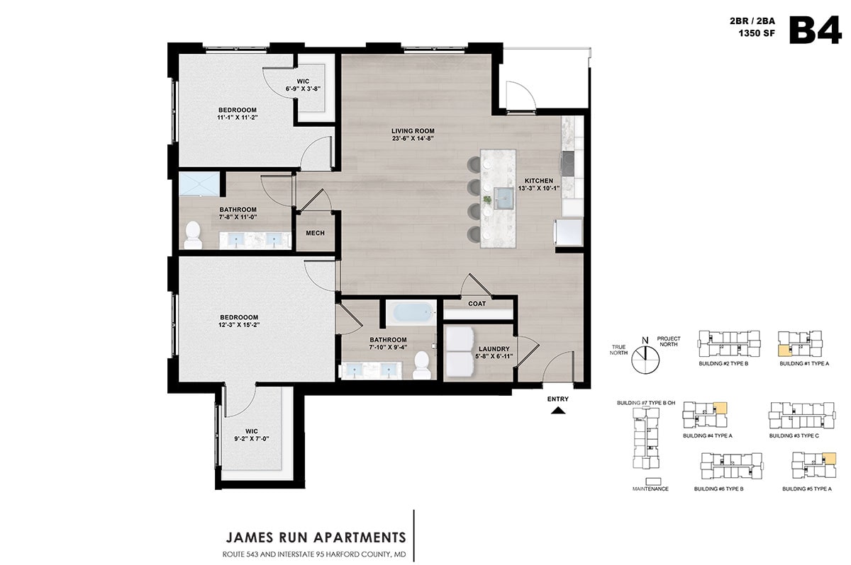 James Run Apartments Unit Plan Rendering 11