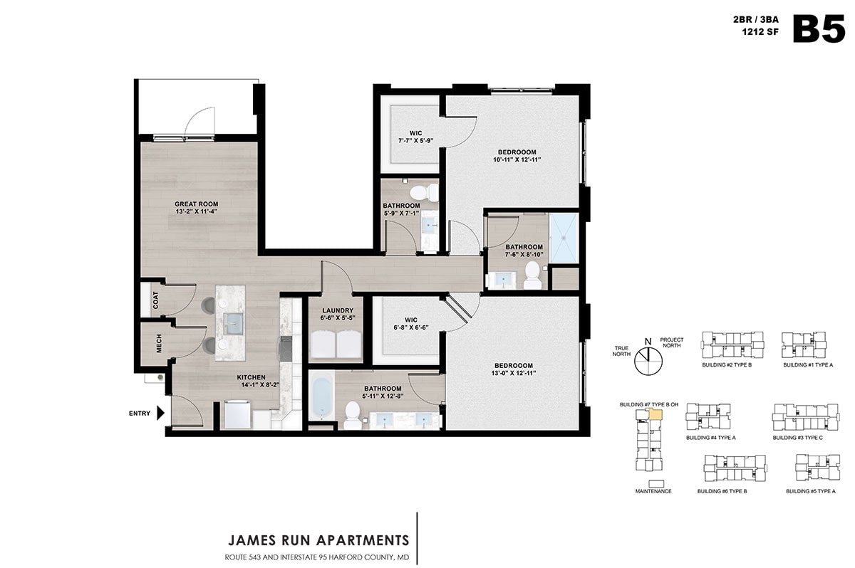 James Run Apartments Unit Plan Rendering 12