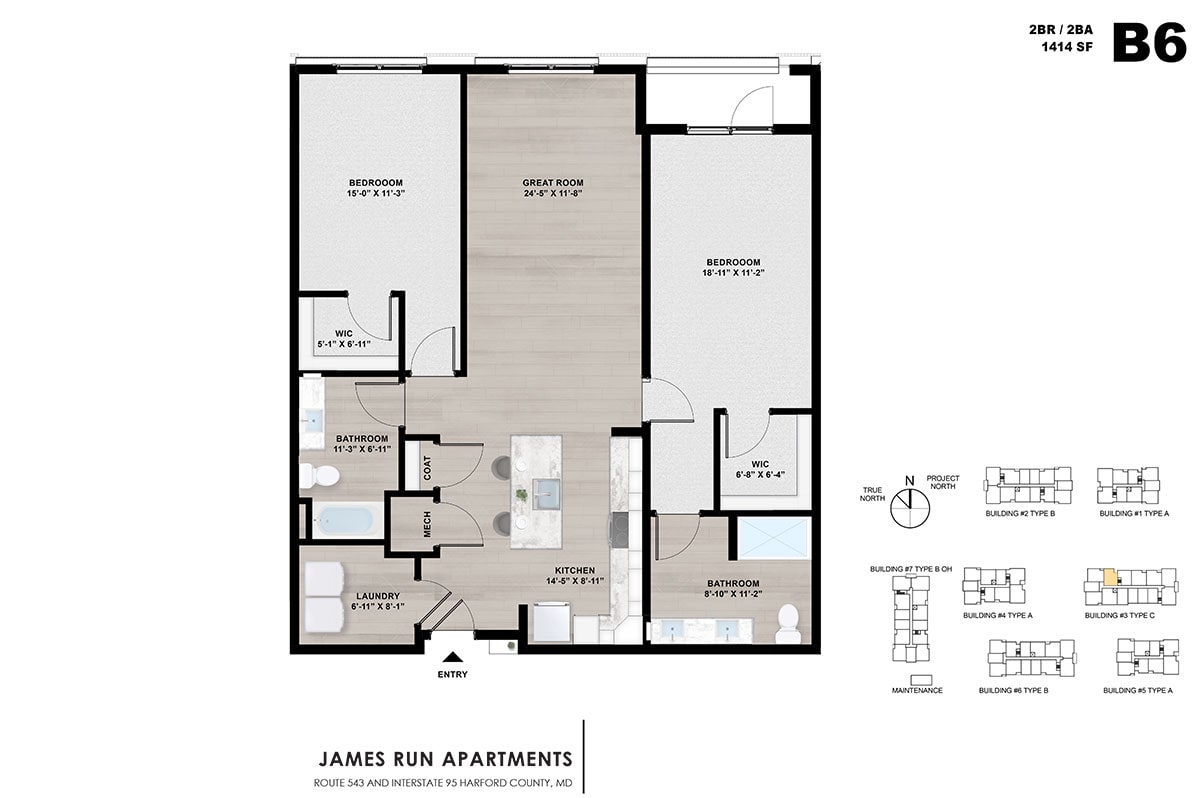 James Run Apartments Unit Plan Rendering 13