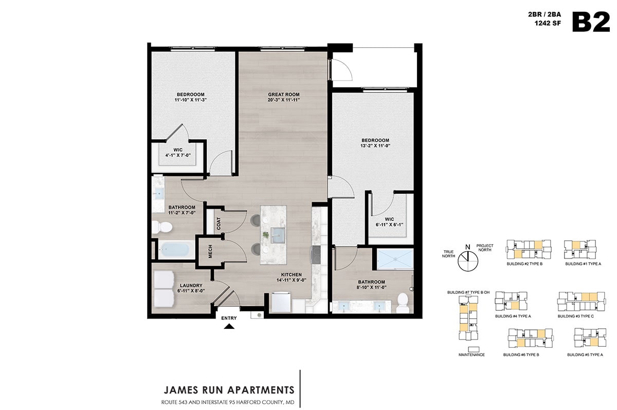James Run Apartments Unit Plan Rendering 7