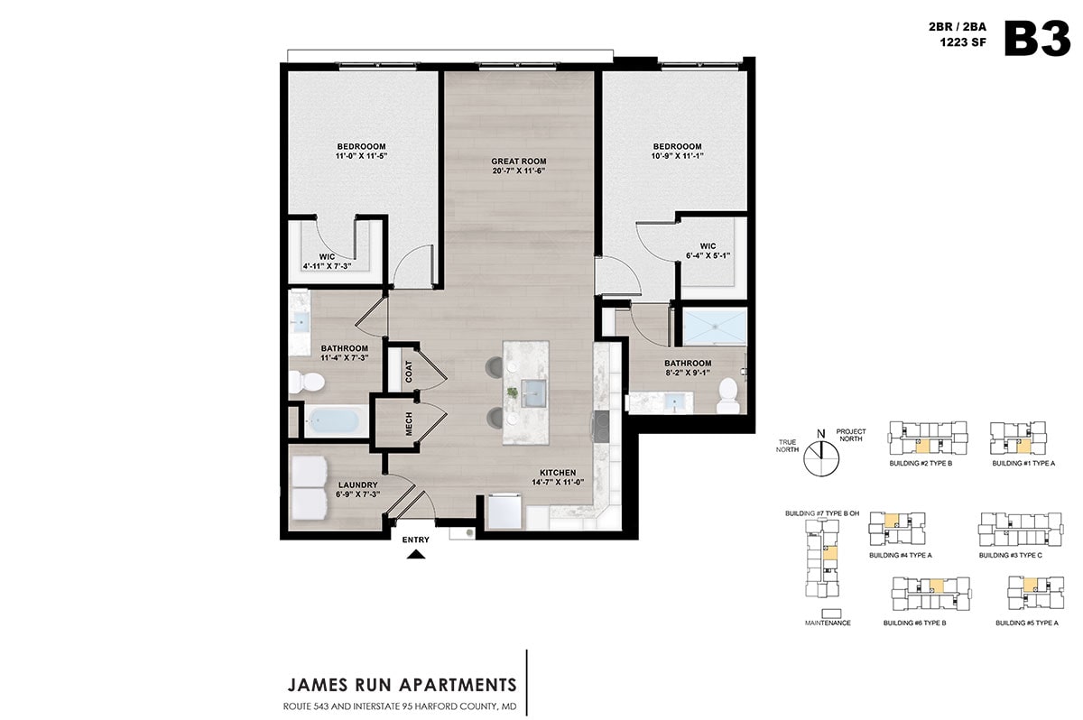 James Run Apartments Unit Plan Rendering 9
